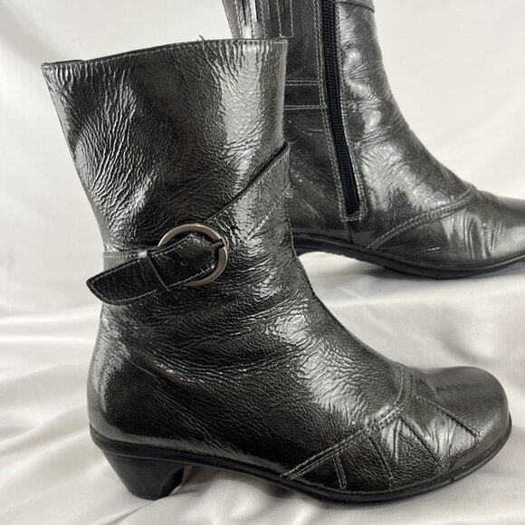 Naot Grey Patent Ankle Boots Womens EU Size 37 - Picture 2 of 11